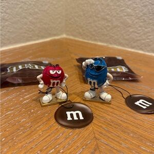 NWT M&M'S Monet Red and Blue Character Trinket Boxes
